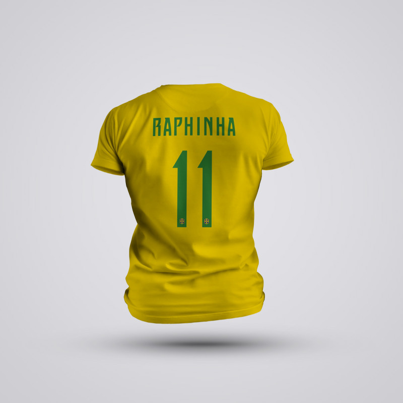 Tricou Copii Raphinha - Brazilia - Galben, Tricouri Fotbal