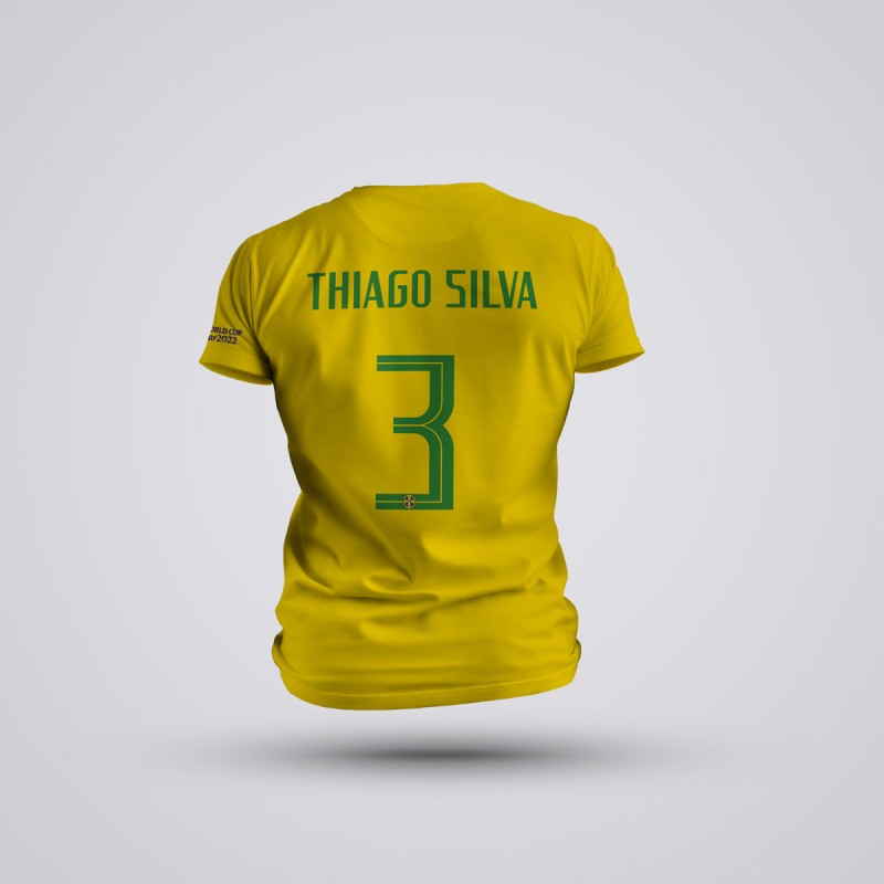 Tricou Copii Silva - Brazilia - Galben,Tricouri Fotbal