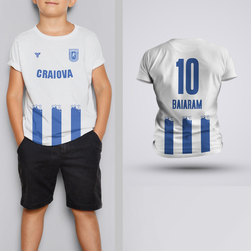 Tricou Copii Baiaram - Craiova - Alb,Tricouri Fotbal