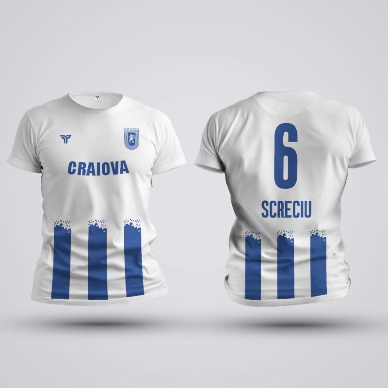 Tricou Screciu - Craiova - Alb,Tricouri Fotbal