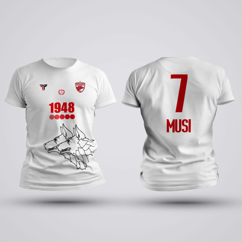 Tricou Musi - Dinamo - Alb