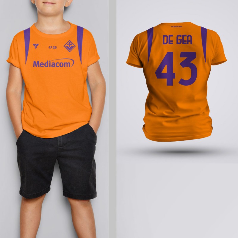 Tricou Copii De Gea - Fiorentina - Portocaliu
