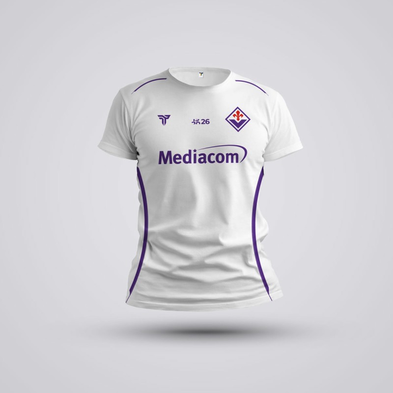 Tricou Copii Dragusin - Fiorentina - Alb