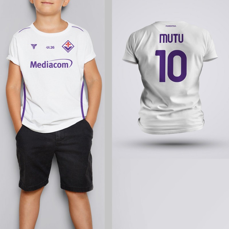Tricou Copii Mutu - Fiorentina - Alb