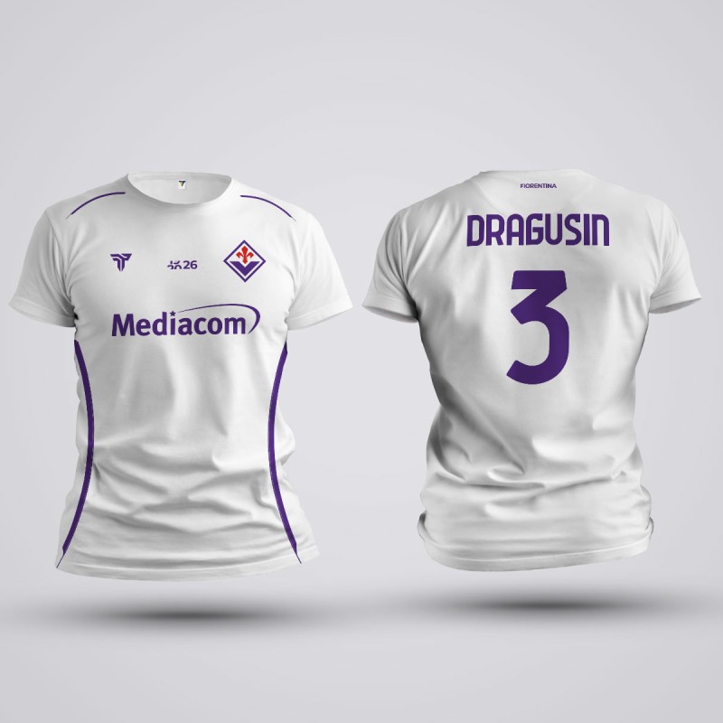 Tricou Dragusin - Fiorentina - Alb