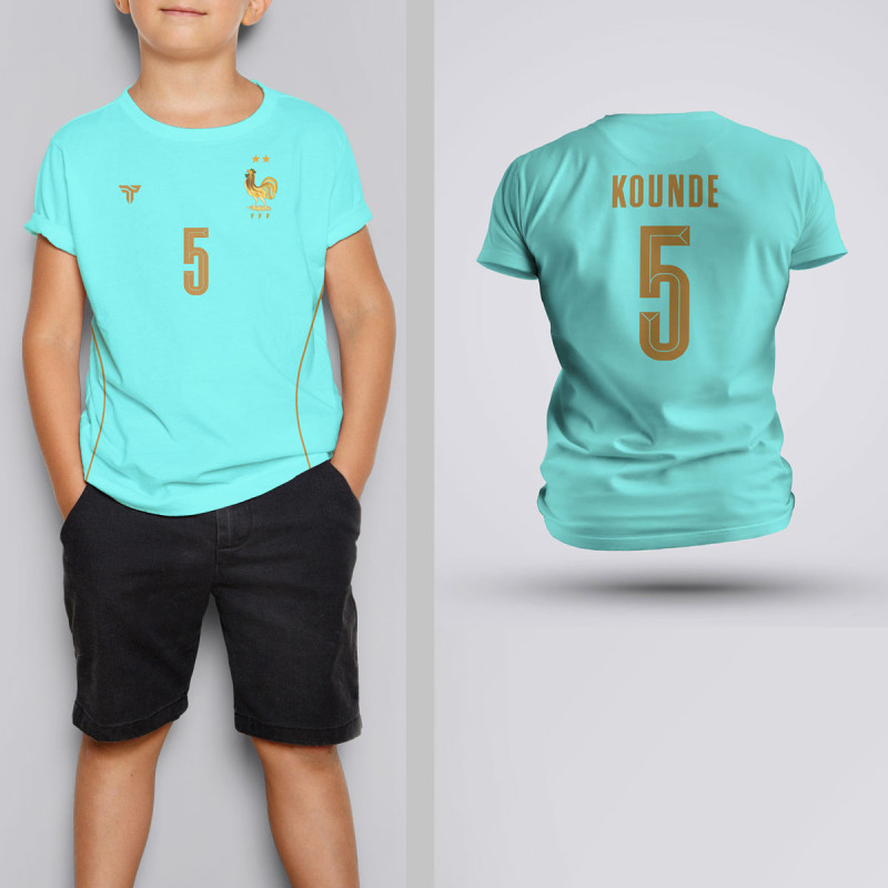 Tricou Copii Kounde - Franta - Vernil,Tricouri Fotbal