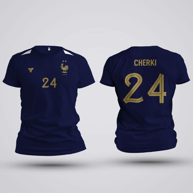 Tricou Cherki - Franta - Bleumarin