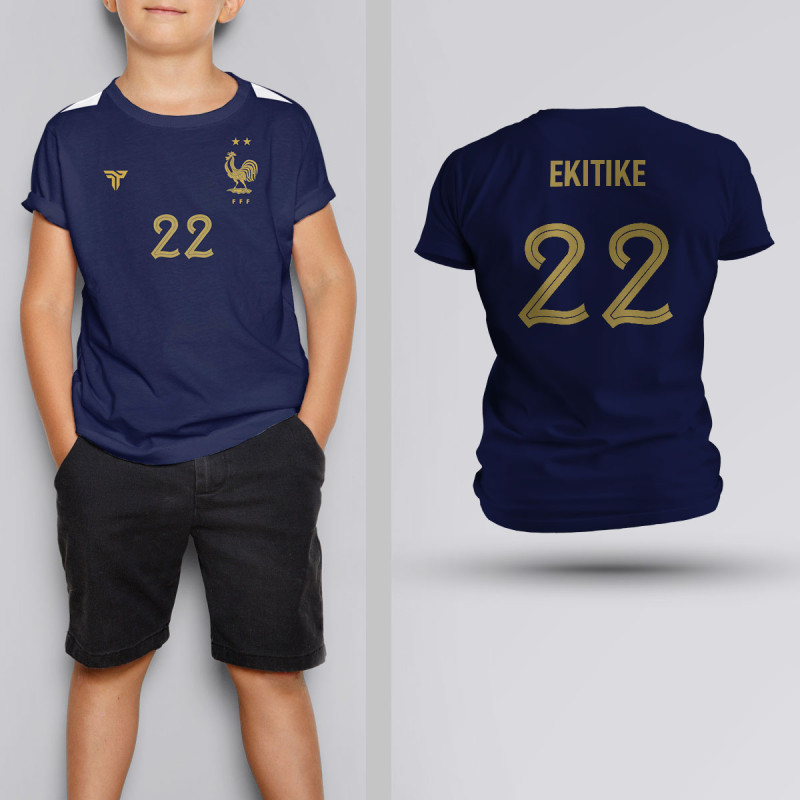 Tricou Copii Ekitike - Franta - Bleumarin