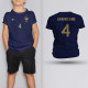 Tricou Copii Upamecano- Franta - Bleumarin,Tricouri Fotbal
