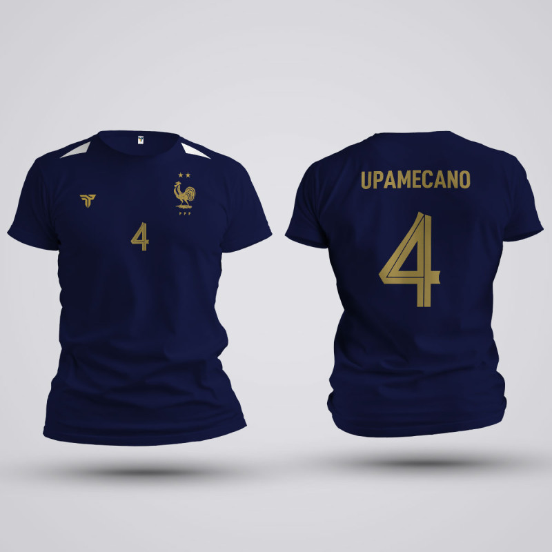 Tricou upamecano - Franta - Bleumarin,Tricouri Fotbal