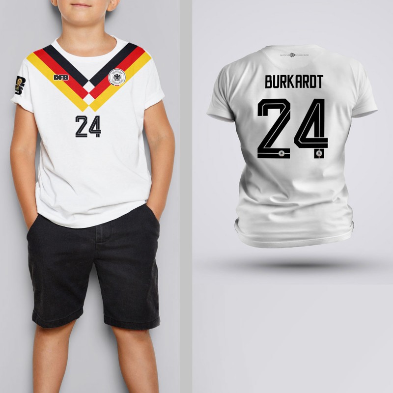 Tricou Copii Burkardt - Germania - Alb,Tricouri Fotbal