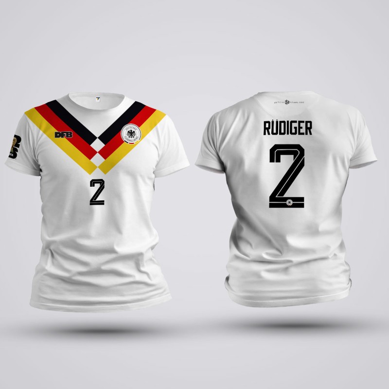 Tricou Rudiger - Germania - Alb