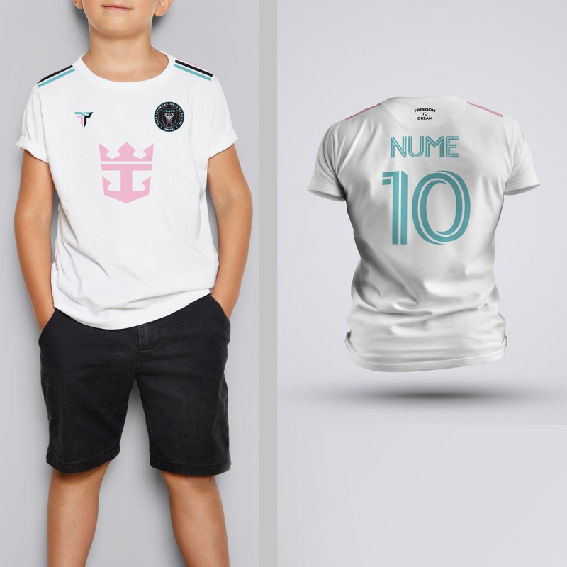 Tricou Copii - Inter Miami - Alb - Personalizat