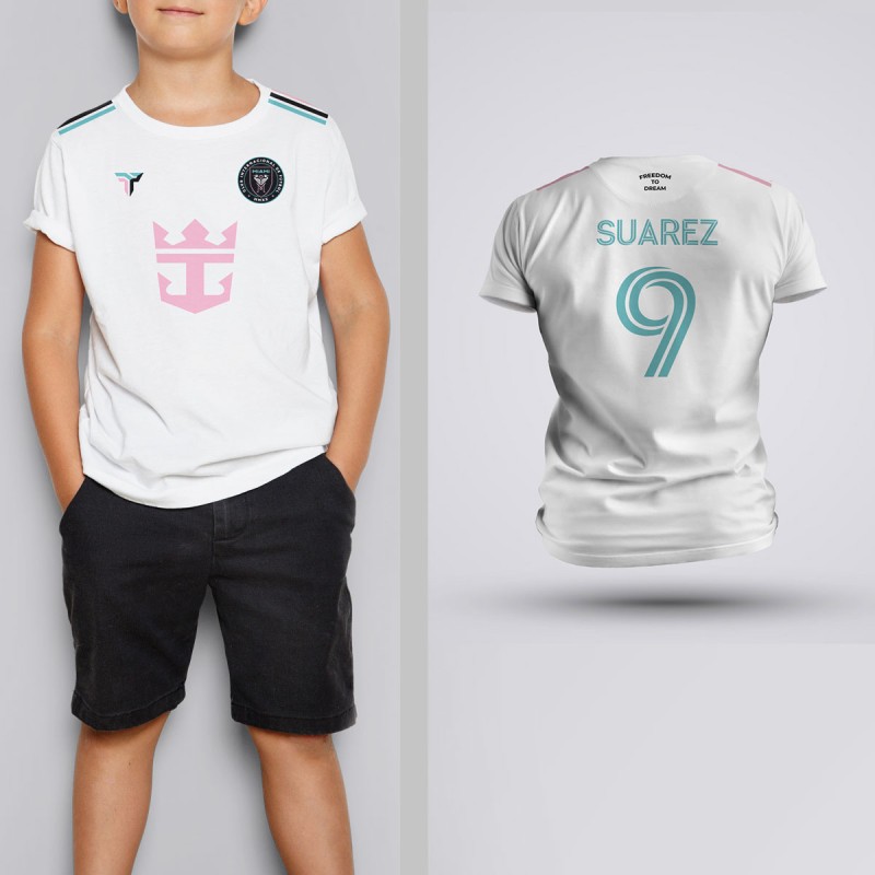 Tricou Copii Suarez - Inter Miami - Alb