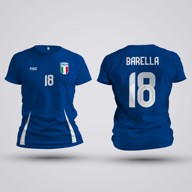 Tricou Barella - Italia - Albastru