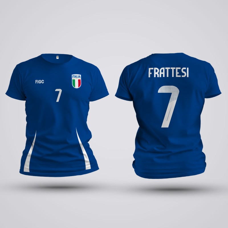 Tricou Frattesi - Italia - Albastru,Tricouri Fotbal