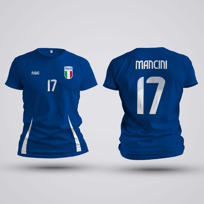 Tricou Mancini - Italia - Albastru,Tricouri Fotbal