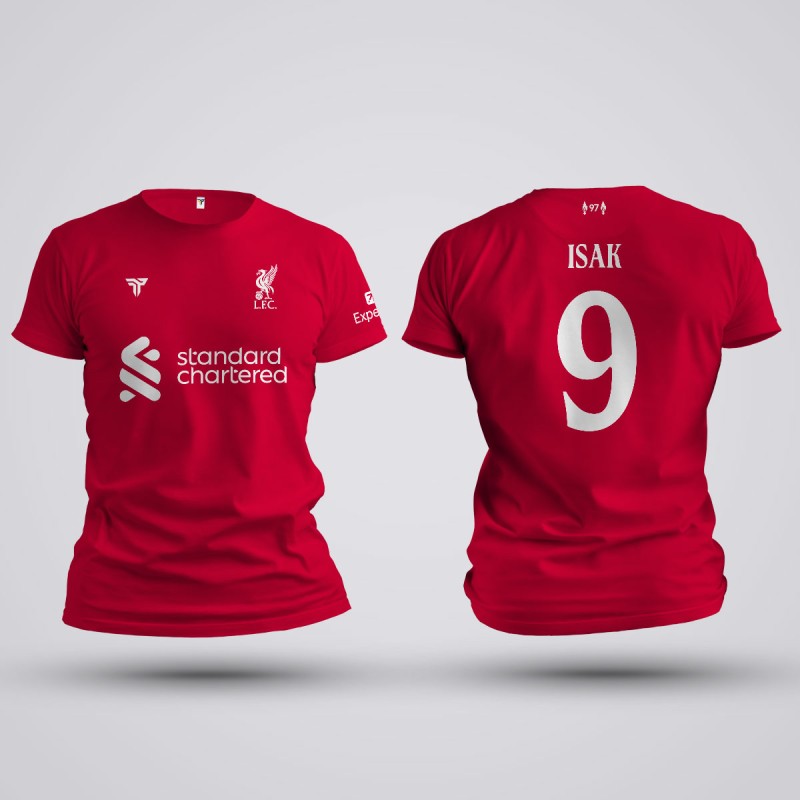 Tricou Isak - Liverpool FC - Rosu,Tricouri Fotbal