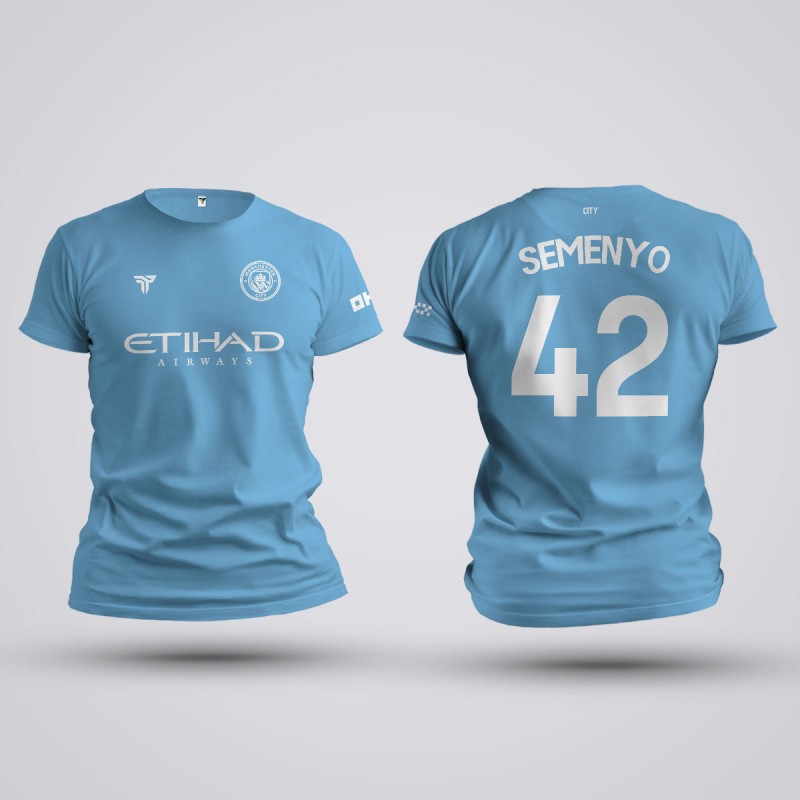 Tricou Semenyo - Manchester City - Albastru,Tricouri Fotbal
