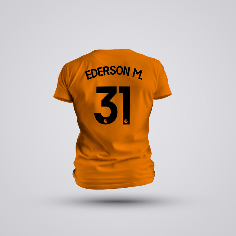 Tricou Copii Ederson - Manchester City - Portocaliu,Tricouri Fotbal