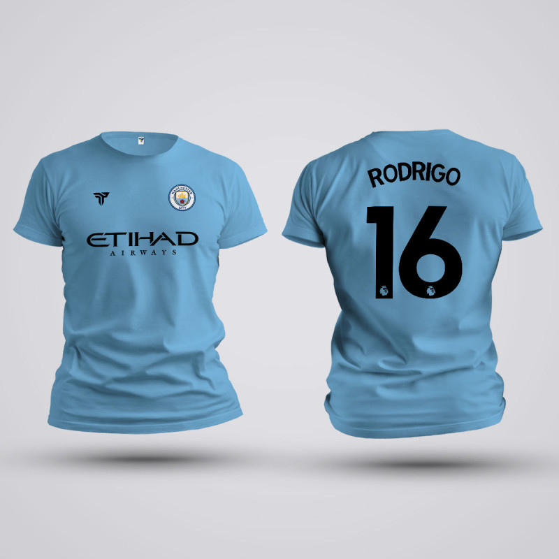 Tricou Rodri - Manchester City - Albastru