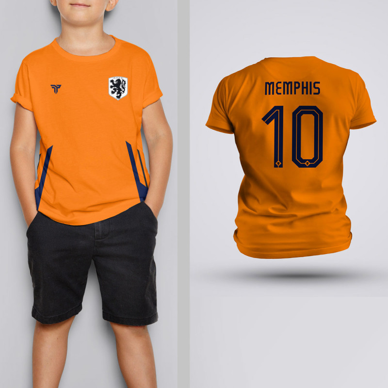 Tricou Copii Depay - Olanda - Portocaliu