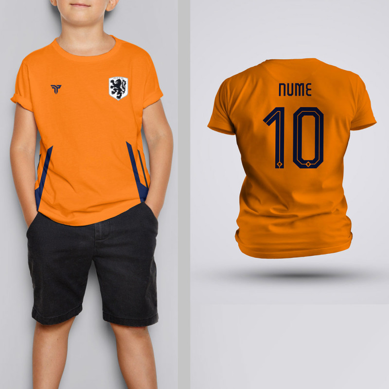Tricou Copii - Olanda - Portocaliu - Personalizat Tricou Copii - Olanda - Portocaliu - Personalizat