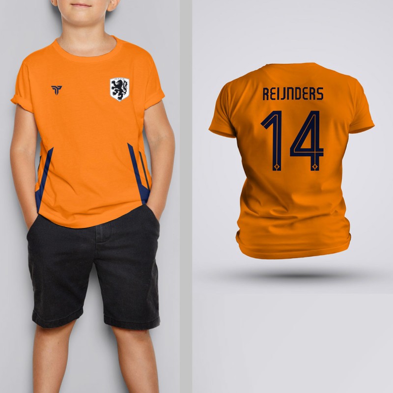 Tricou Copii Reijnders - Olanda - Portocaliu,Tricouri Fotbal