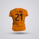 Tricou Copii De Jong - Olanda - Portocaliu,Tricouri Fotbal