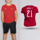 Tricou Copii Diogo Jota - Portugalia - Rosu,Tricouri Fotbal