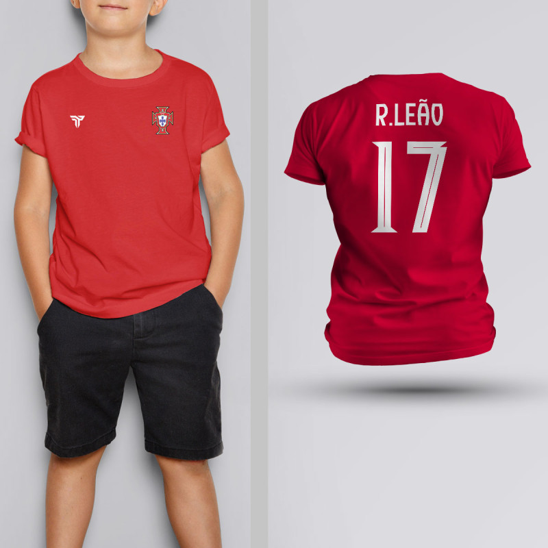 Tricou Copii Rafa Leao - Portugalia - Rosu Tricou Copii Rafa Leao - Portugalia - Rosu