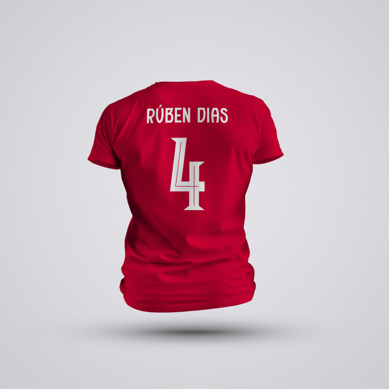 Tricou Copii Ruben Dias - Portugalia - Rosu,Tricouri Fotbal