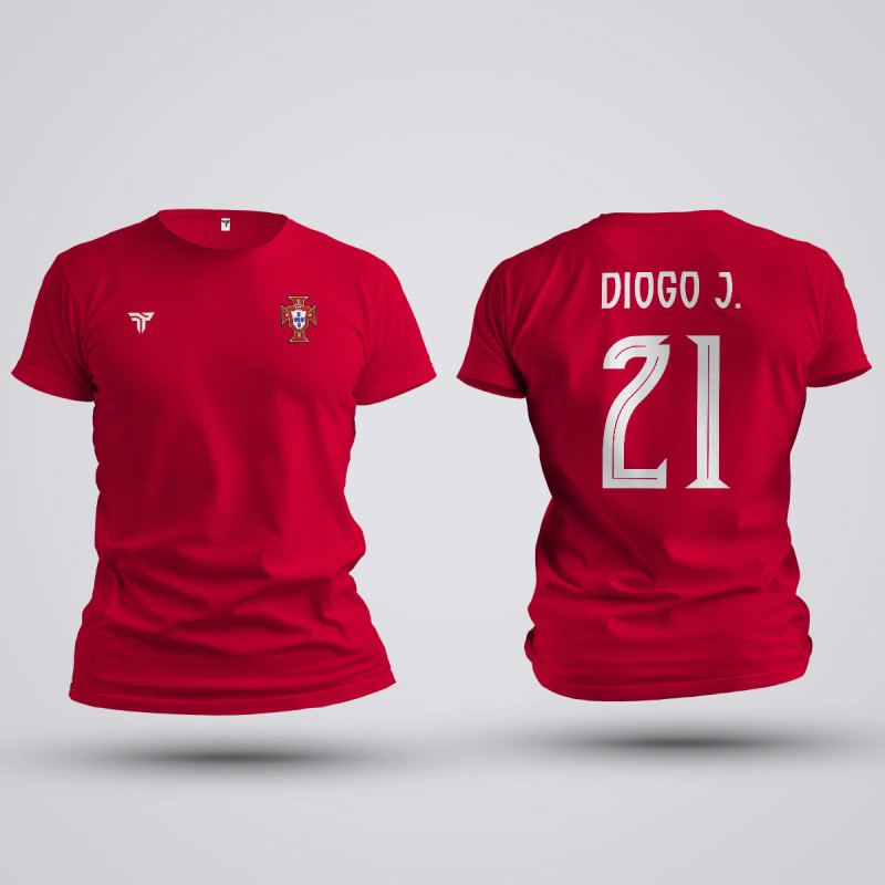 Tricou Diogo Jota - Portugalia - Rosu