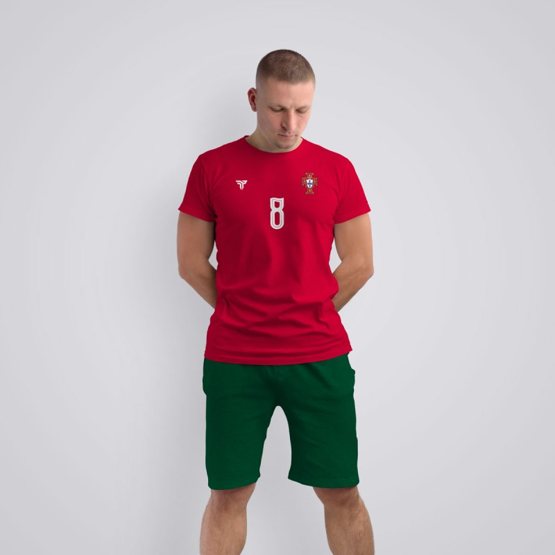 Tricou Bruno Fernandes - Portugalia - Rosu,Tricouri Fotbal