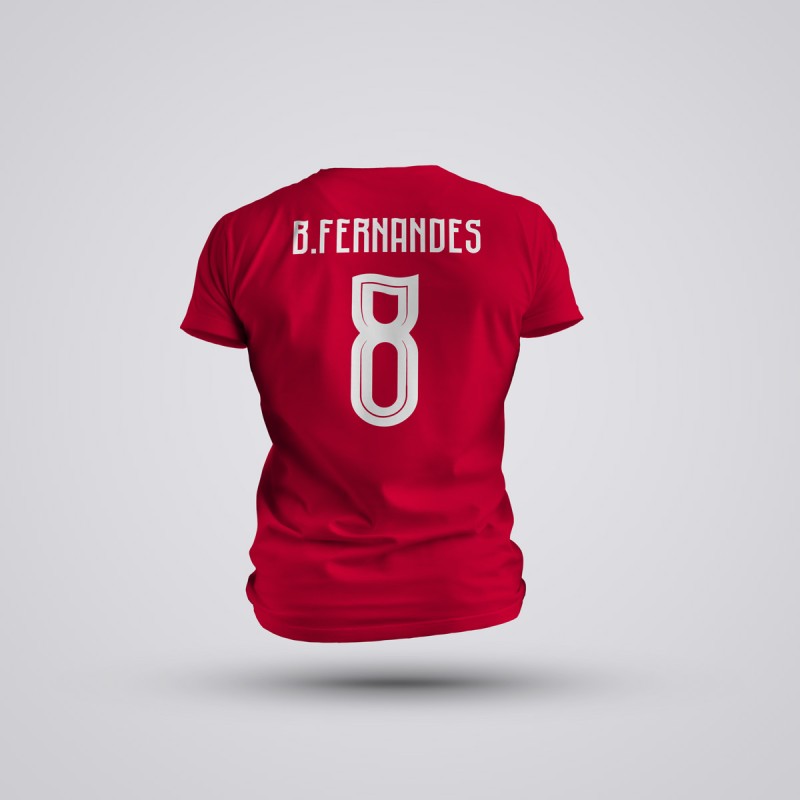 Tricou Bruno Fernandes - Portugalia - Rosu,Tricouri Fotbal