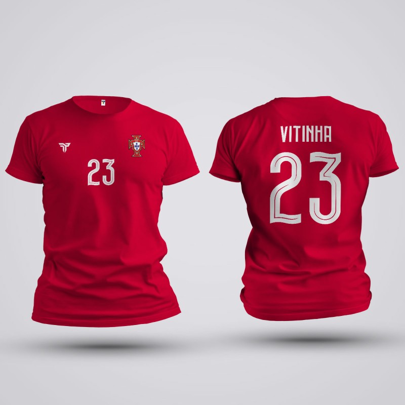 Tricou Vitinha - Portugalia - Rosu,Tricouri Fotbal