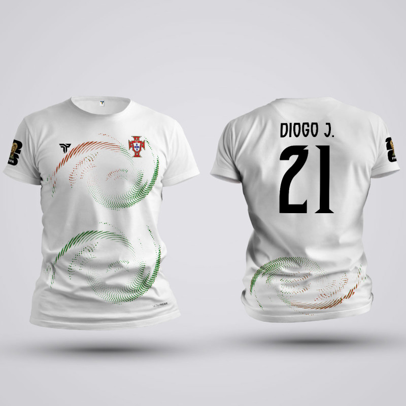 Tricou Diogo Jota - Portugalia - Alb