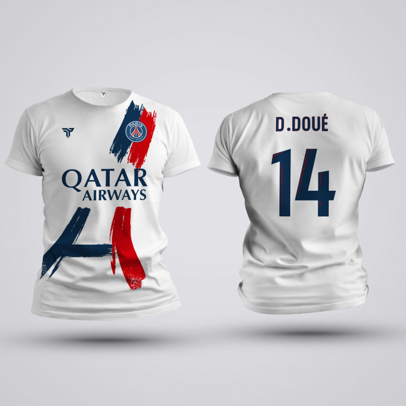 Tricou Doue - PSG - Alb