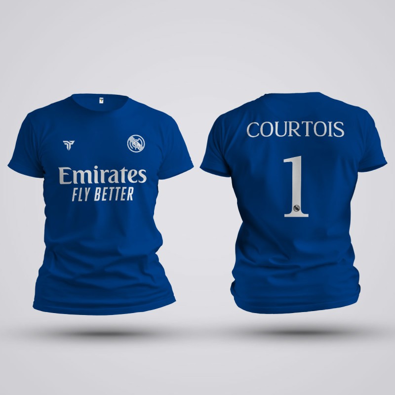 Tricou Courtois - Real Madrid - Albastru