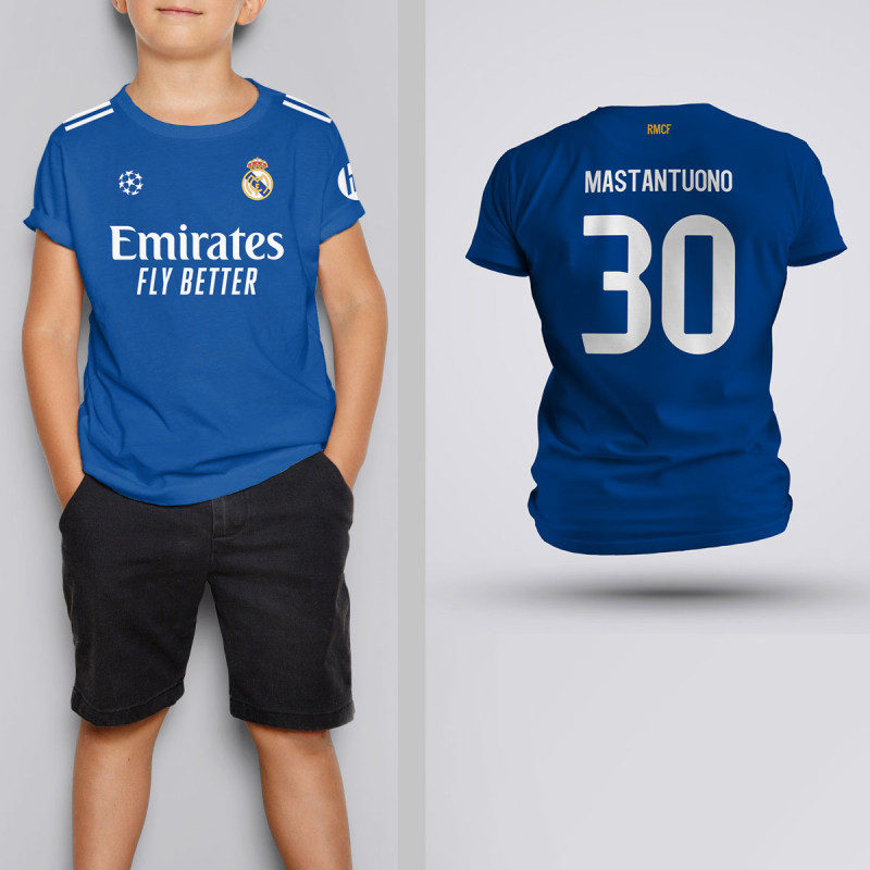 Tricou Copii Mastantuono - Real Madrid - Albastru