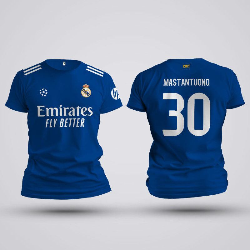 Tricou Mastantuono - Real Madrid - Albastru Tricou Mastantuono - Real Madrid - Albastru