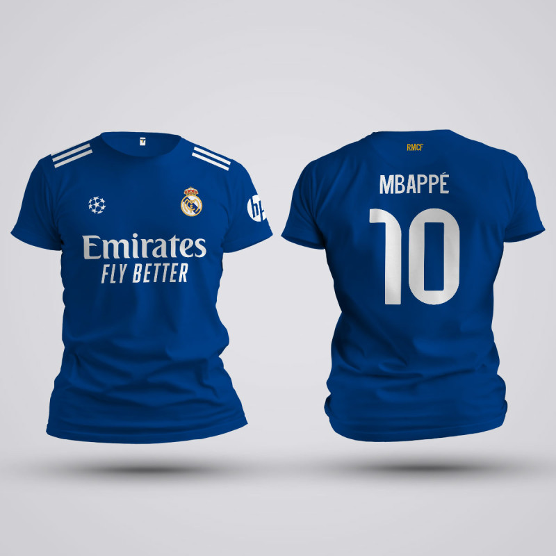 Tricou Mbappe - Real Madrid - Albastru Tricou Mbappe - Real Madrid - Albastru