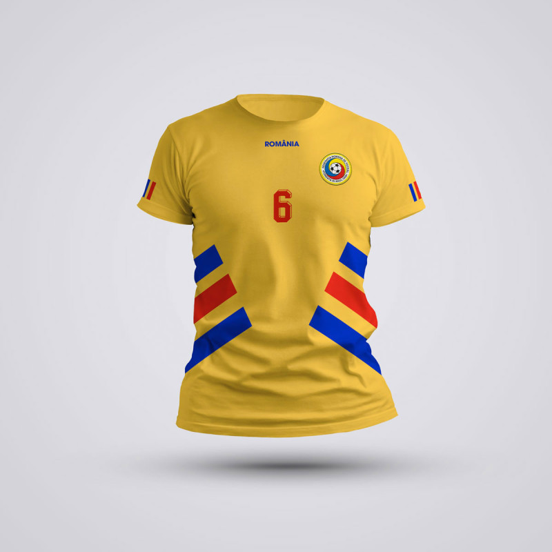 Tricou Popescu - Romania 94 - Galben,Tricouri Fotbal