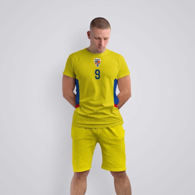 Tricou Munteanu - Romania - Galben,Tricouri Fotbal