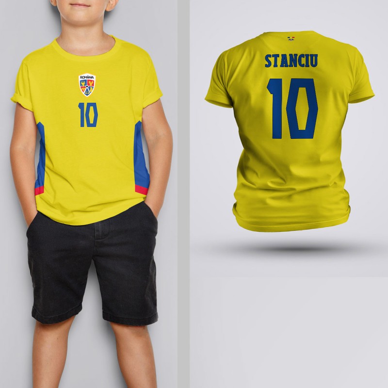 Tricou Copii Stanciu - Romania - Galben,Tricouri Fotbal
