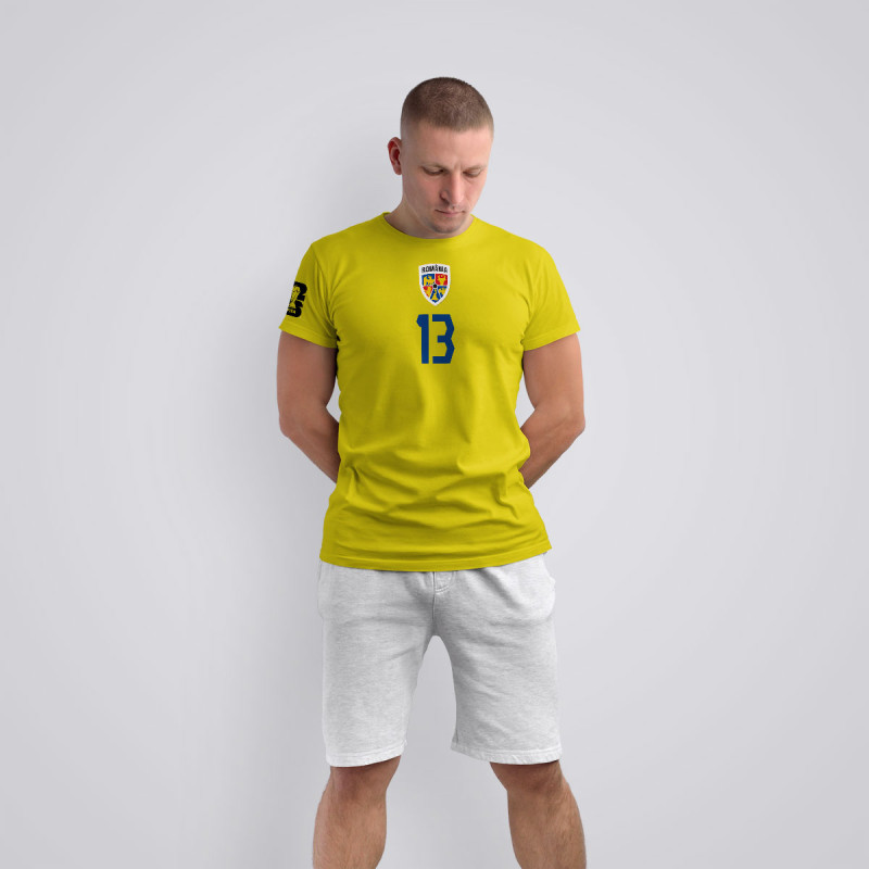 Tricou Mihaila - Romania - Galben,Tricouri Fotbal
