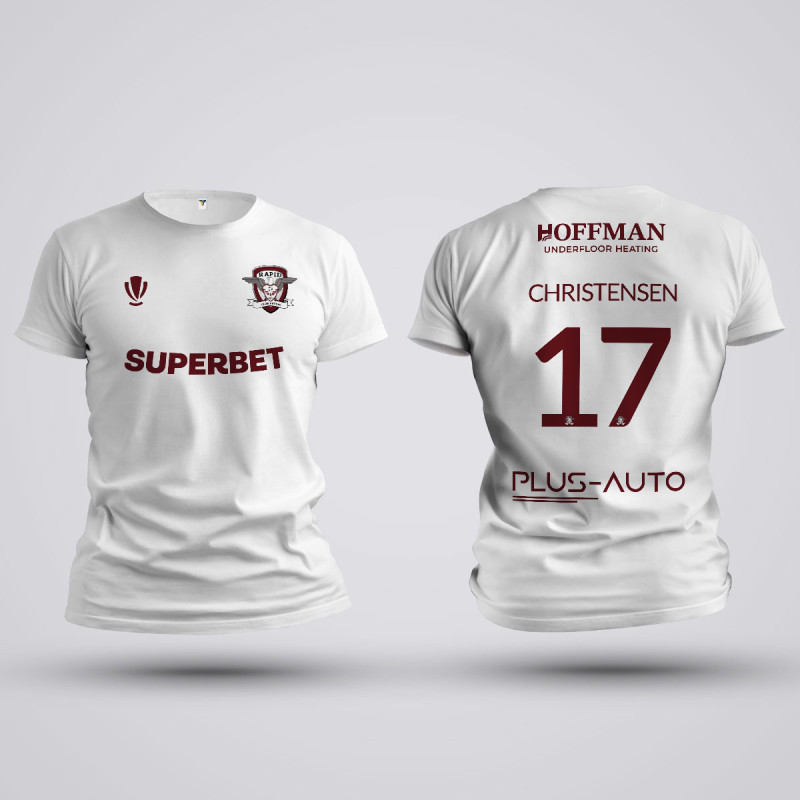 Tricou Christensen - R1923 - Alb,Tricouri Fotbal