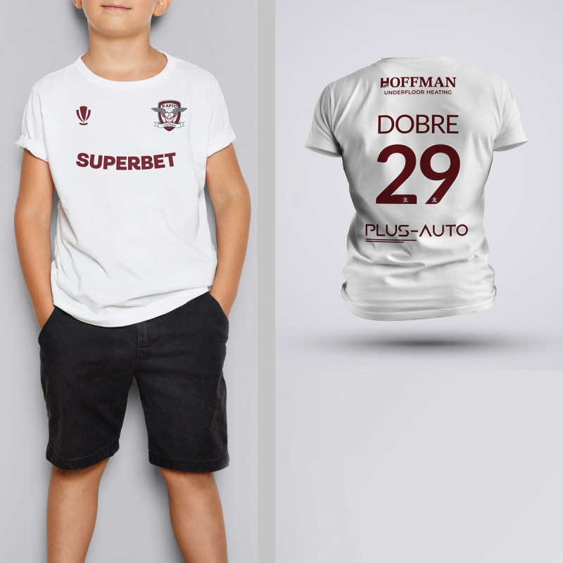 Tricou Copii Dobre - R1923 - Alb,Tricouri Fotbal