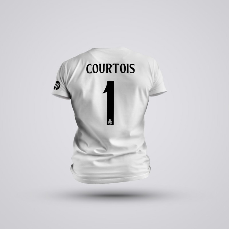 Tricou Copii Courtois - Real Madrid - Alb,Tricouri Fotbal