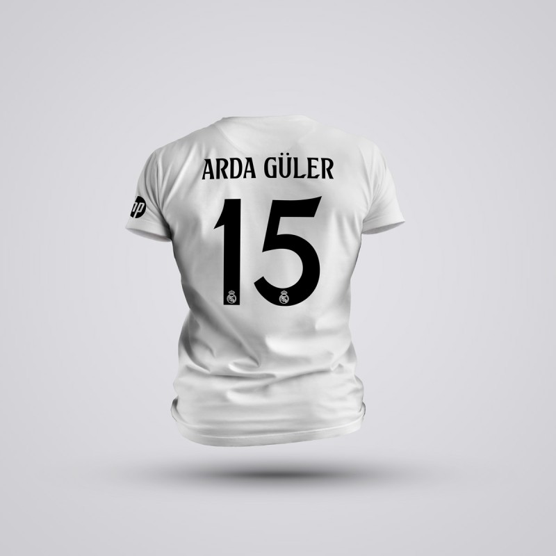 Tricou Copii Guler - Real Madrid - Alb